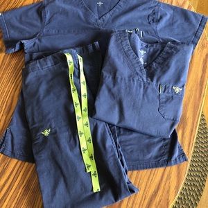 Med Couture Scrub Set with two tops